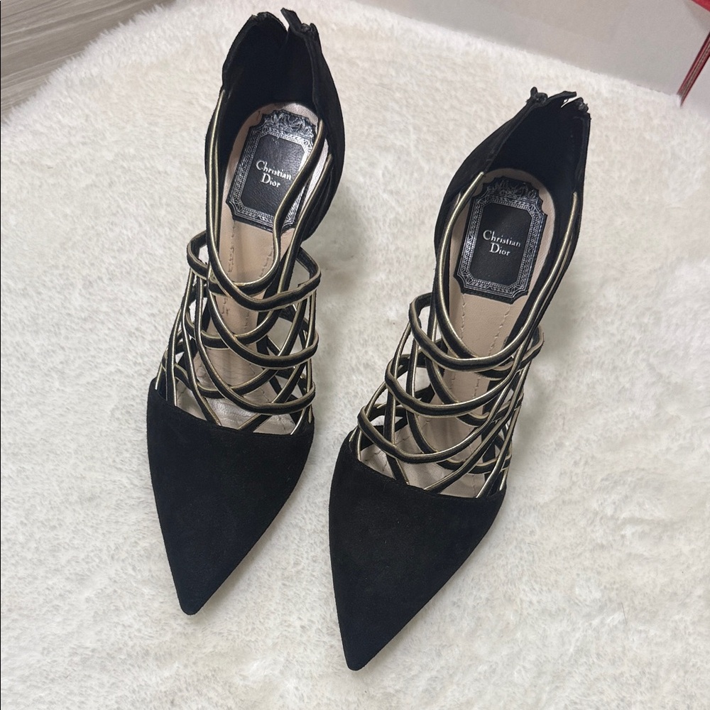 Dior Black and Gold Women's Heels
